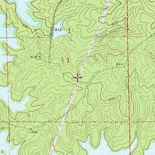 Topographic Map of Still Waters, AL