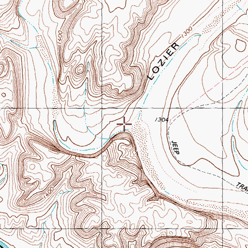 Topographic Map of Palma Canyon, TX