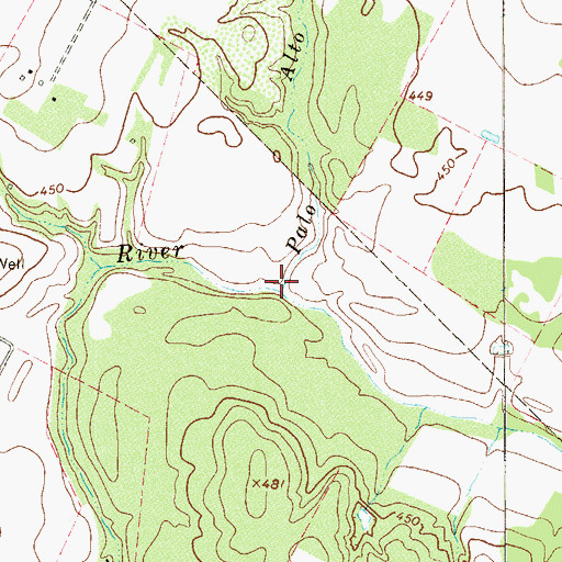 Topographic Map of Palo Alto Creek, TX