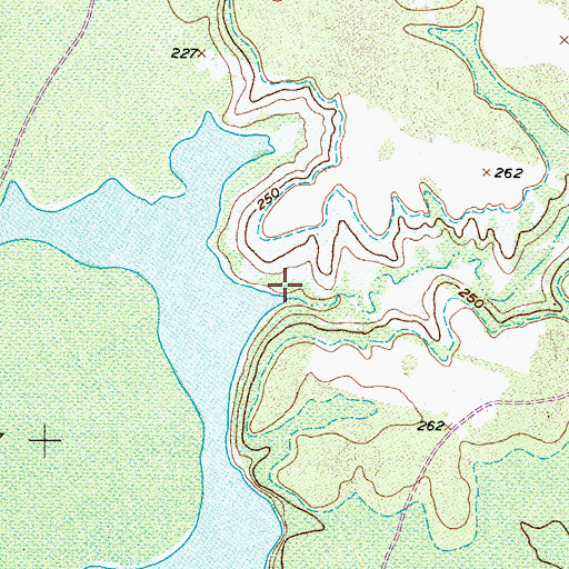 Topographic Map of Panther Creek, TX