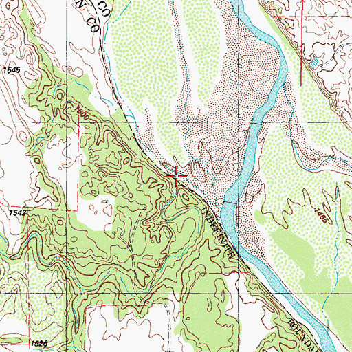 Topographic Map of Papoose Creek, TX