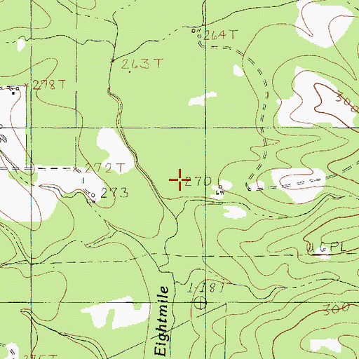 Topographic Map of Parker Creek, TX