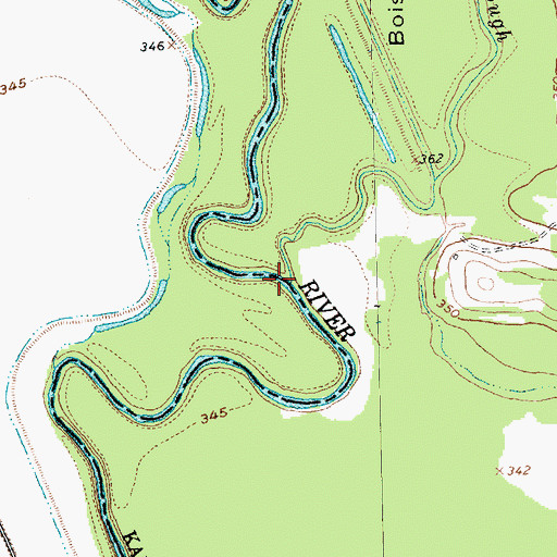 Topographic Map of Parsons Slough, TX