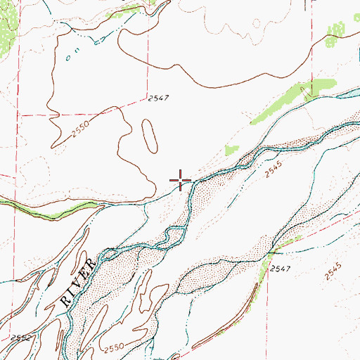Topographic Map of Pats Creek, TX