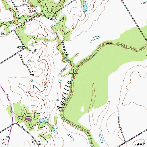 Topographic Map of Patten Branch, TX