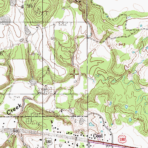 Topographic Map of Patterson Branch, TX