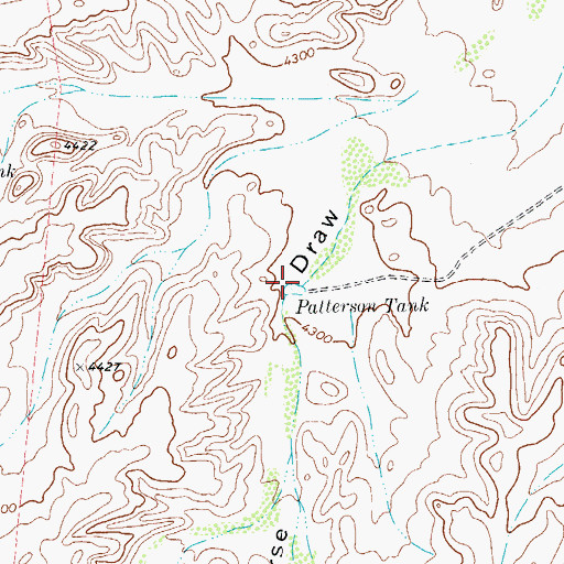 Topographic Map of Patterson Tank, TX