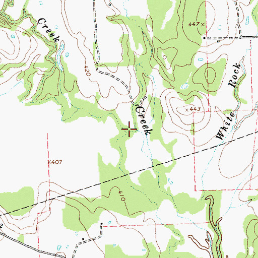 Topographic Map of Patton Creek, TX