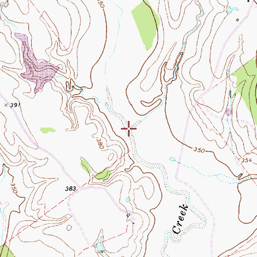 Topographic Map of Pear Branch, TX