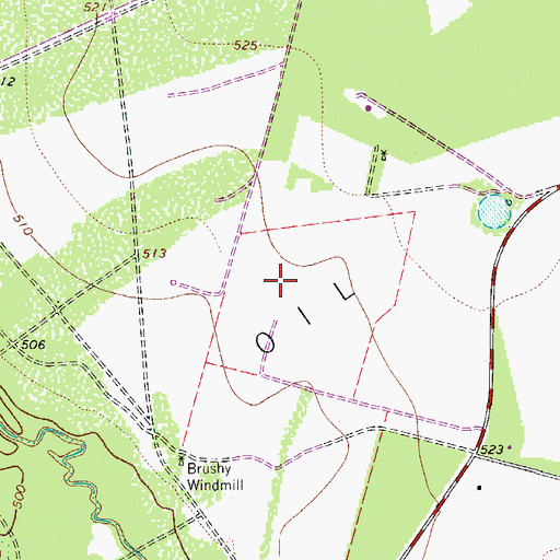Topographic Map of Pearsall Oil Field, TX