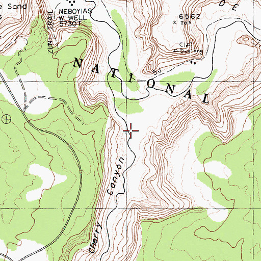 Topographic Map of Wild Cherry Canyon, AZ