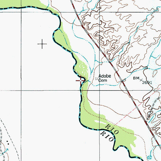 Topographic Map of Pelillos Arroyo, TX