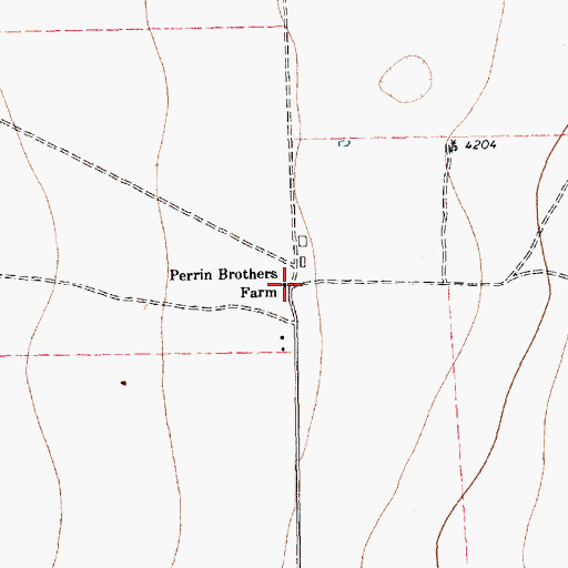 Topographic Map of Perrin Brothers Farm, TX