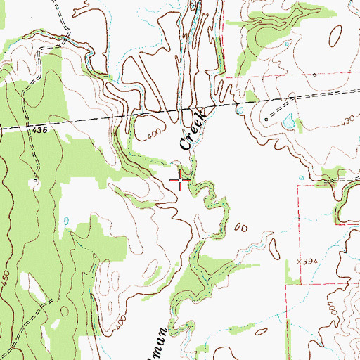 Topographic Map of Perry Creek, TX
