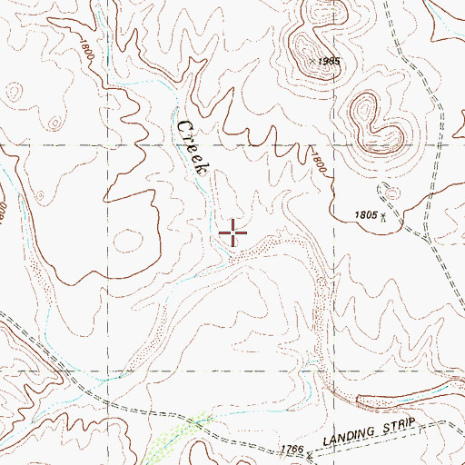 Topographic Map of Persimmon Creek, TX