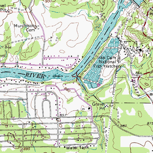 Topographic Map of Peters Creek, TX
