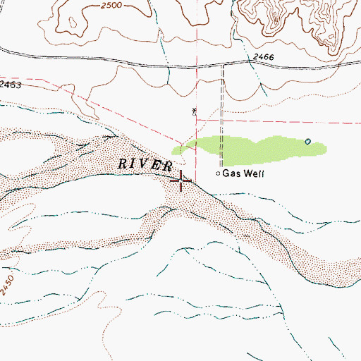 Topographic Map of Pickett Ranch Creek, TX