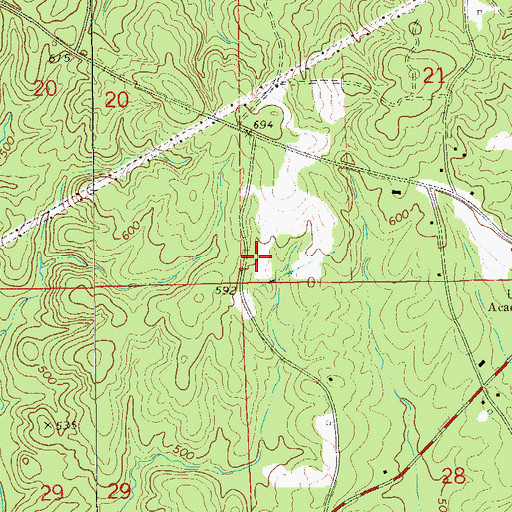 Topographic Map of Union Church, AL