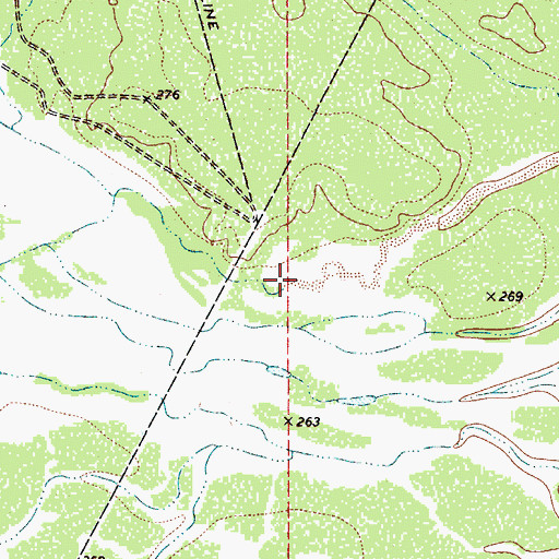 Topographic Map of Piedra Creek, TX