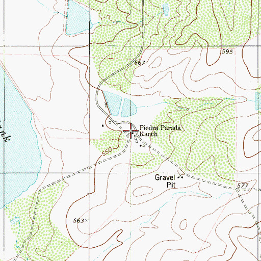 Topographic Map of Piedra Parada Ranch, TX
