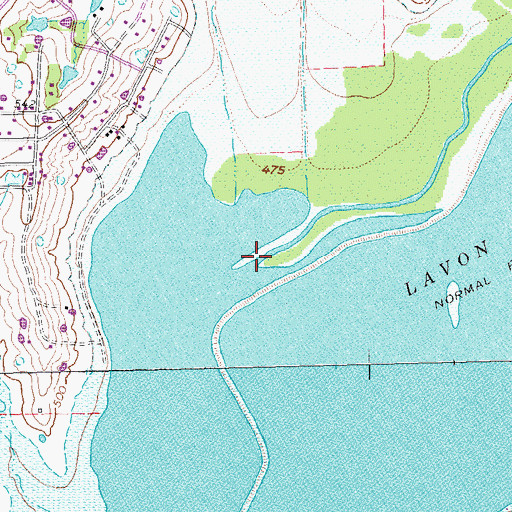 Topographic Map of Pilot Grove Creek, TX