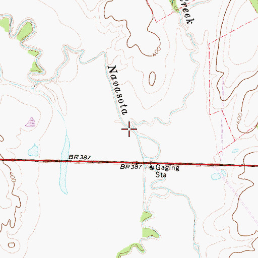 Topographic Map of Pin Oak Creek, TX