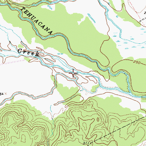 Topographic Map of Pin Oak Creek, TX