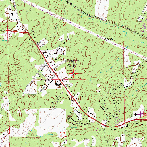 Topographic Map of Valley View, AL