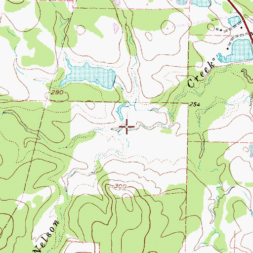 Topographic Map of Pine Creek, TX