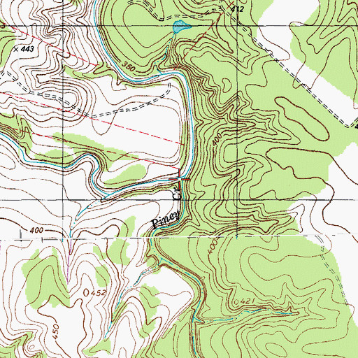 Topographic Map of Piney Creek, TX