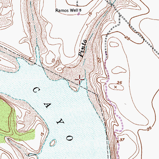 Topographic Map of Pinto Creek, TX