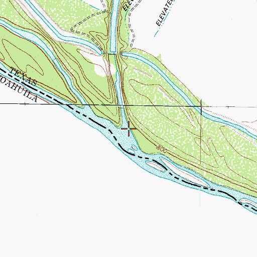 Topographic Map of Pinto Creek, TX