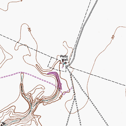 Topographic Map of Pinto Well, TX