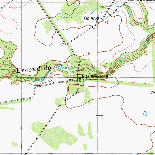 Topographic Map of Pita Windmill, TX