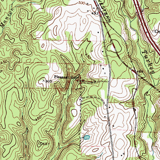 Topographic Map of Pleasant Grove Church, TX