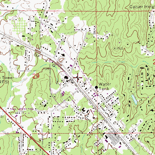 Topographic Map of West End Shopping Center, AL
