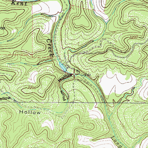 Topographic Map of Plum Hollow, TX