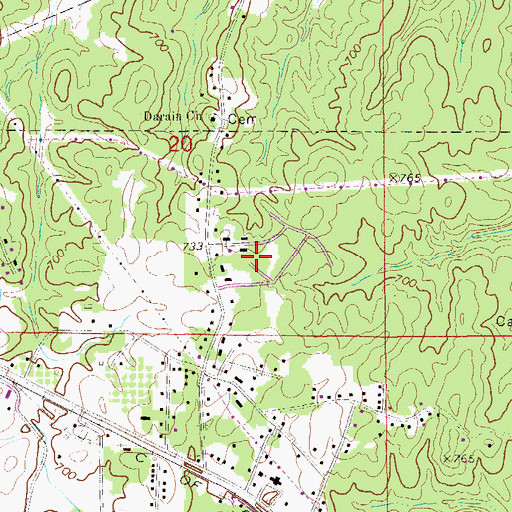 Topographic Map of Westfield, AL