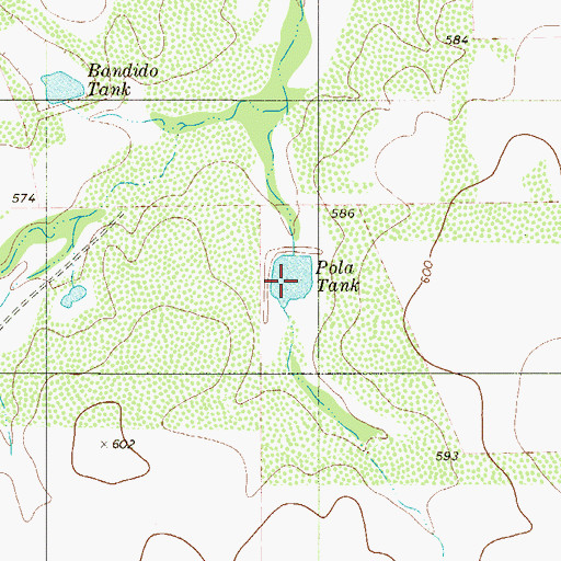 Topographic Map of Pola Tank, TX