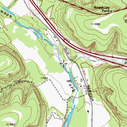Topographic Map of Pole Hollow, TX