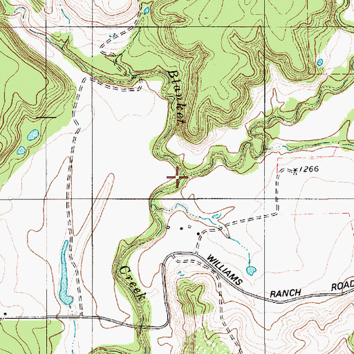 Topographic Map of Pompey Creek, TX