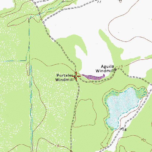 Topographic Map of Portales Windmill, TX