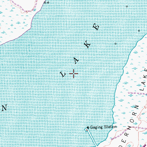 Topographic Map of Powderhorn Lake, TX