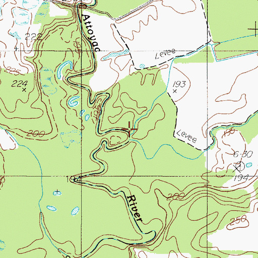 Topographic Map of Price Creek, TX
