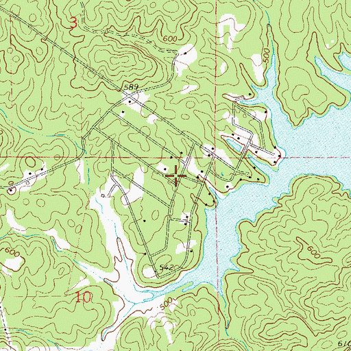 Topographic Map of Wind Creek Farms, AL