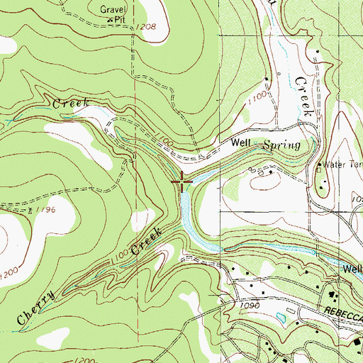 Topographic Map of Puter Creek, TX
