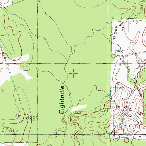 Topographic Map of Quapaw Creek, TX