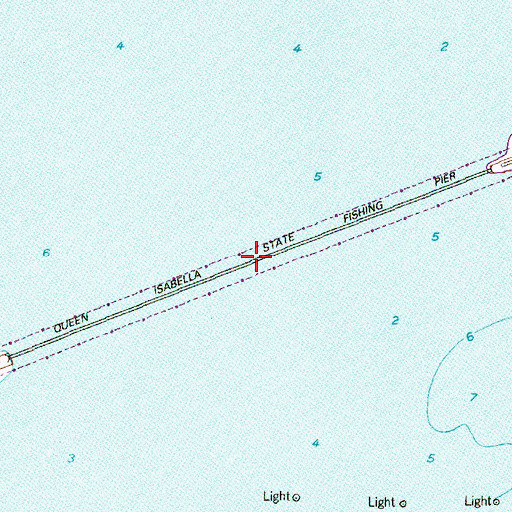 Topographic Map of Queen Isabella Causeway, TX