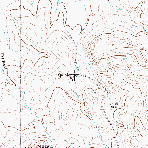 Topographic Map of Quinientas Well, TX