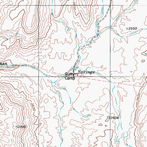 Topographic Map of Quinn Camp, TX